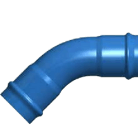 Kolano ciśnieniowe dwukielichowe eco fittom pvc-o 500